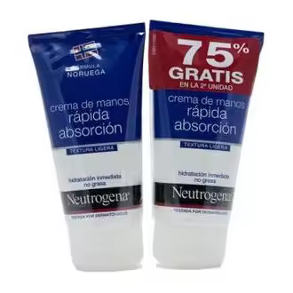 Duplo Neutrogena Crema De Manos Rápida Absorción, 2 Uds - 1