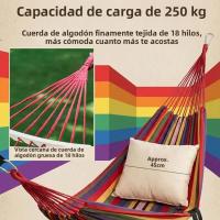 Silla De Hamaca Doble De Tela Para Exteriores Anti-Rollo Para Jardín Camping Habitación Uso En La Selva Descanso Para Adultos - details 10