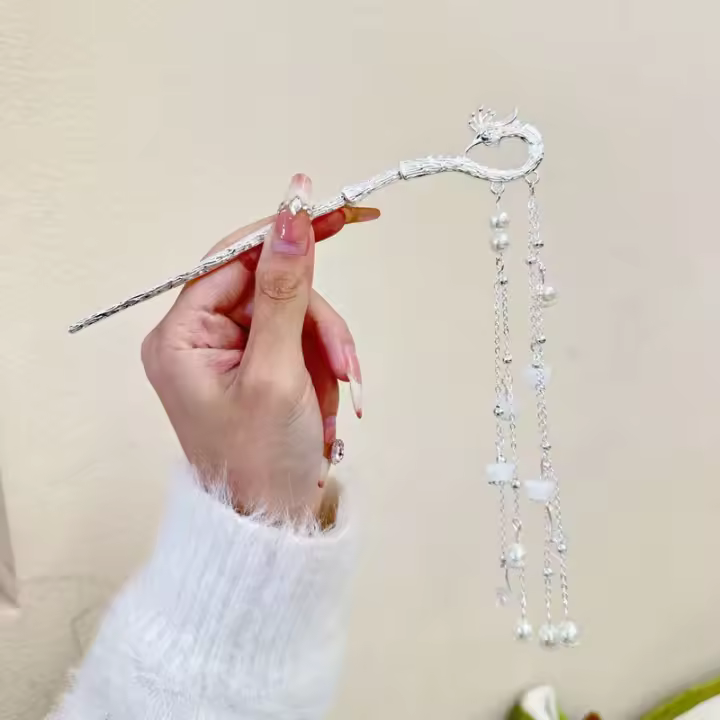 Pinning De Pelo Antiguo Phoenix Con Borla Para Mujeres Estilo Chino Elegante Y Moderno Peinado De Cabeza De Alta Gama - 1