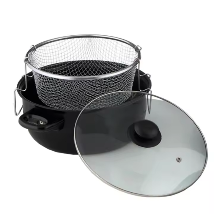 Freidora asas cestillo tapa vidrio gante 26cm - 1
