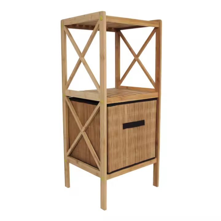 Cesta plegable de alambre bambú - MSV 33x32x31 cm - 1