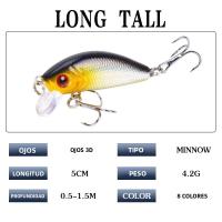 Señuelo De Pesca Minnow Rock Duro 5cm 4.2g Imitación Biónica Para Agua Dulce Y Salada Pesca De Bass Y Pike - details 1