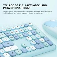 Mofii Combo De Teclado Y Ratón Inalámbrico Slim Compacto 2.4G USB Teclado De Tamaño Completo Con Ratón Inalámbrico 110 Teclas Para Desktop Laptop Tablet - details 2