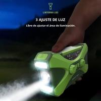 Radio De Emergencia Portátil 10000mAh Con Radio AM FM WB NOAA Solar Crank Manual LED Flashlight SOS Alarm Power Bank - details 11
