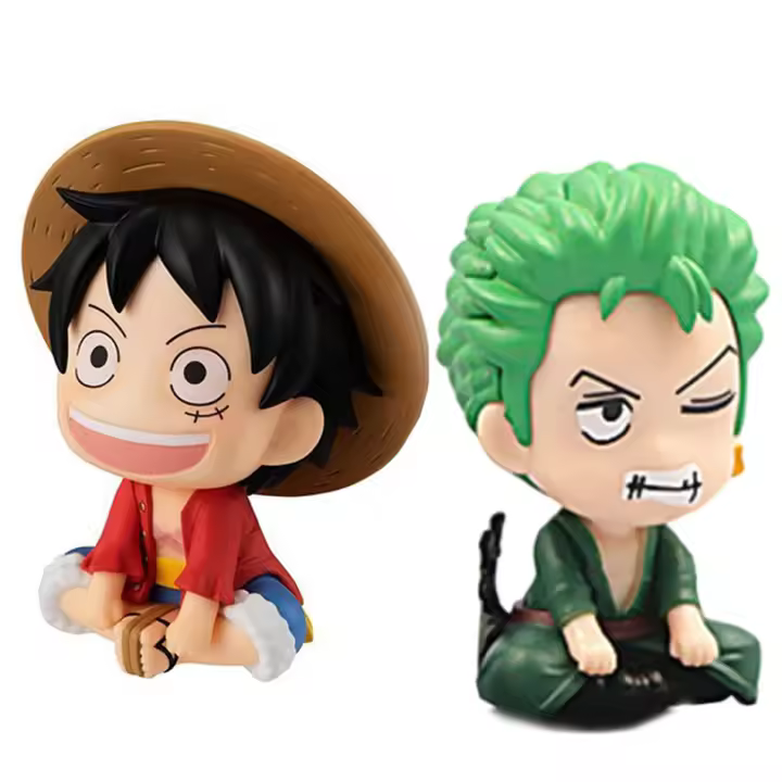 Figura De Acción Anime One Piece Luffy Zoro PVC Kawaii Decoración De Escritorio Para Niños Regalos De Festivales Modelo De Animación Cartoon - 1
