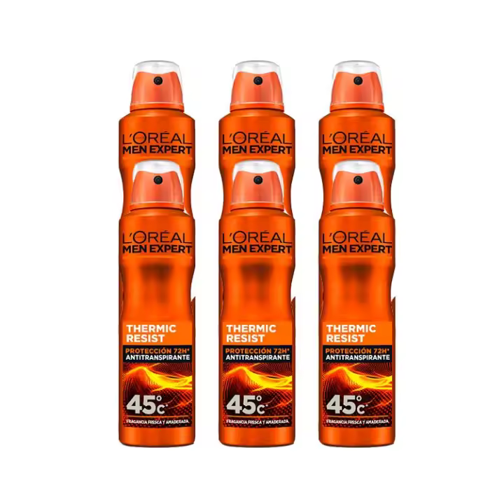 L'Oréal Paris | Men Expert, 6 unidades de Desodorantes Thermic Resist, Protección hasta 72h. - 1