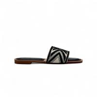 Calzados soraia, Sandalias Planas de Mujer con Punta Cuadrada, Diseño Clásico Tipo Slide, Corte Anatómico en la Empeine, Sandalia Abierta de Verano para Uso Diario, Oficina o Paseo Casual, para playa. Moda Oriental Fiesta Diamante de imitación - details 7