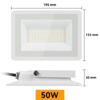 Luz De Enfriamiento LED Exterior IP65 10W 20W 30W 50W 100W Calor/Cielo Blanco Para Jardín Y Garage Luz De Escenario AC220V - details 5