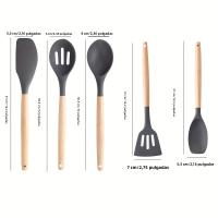 Juego De Utensilios De Cocina De Silicona 14 Piezas Con Soporte De Plástico Eco-amigable Y Duradero Para Cocina - details 7