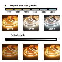 Tira De LED COB Flexible 1-5M 24V CCT Con Control Remoto RF 17 Teclas Brillo Alto WW CW Dimmable Para Iluminación Lineal - details 3