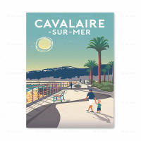 Pintura En Lienzo De Paisaje Costero Francés Provenza Poster De Viaje Arte Para El Salón Decoración Del Hogar Imagen Vertical Rectangular Sin Marco - details 7