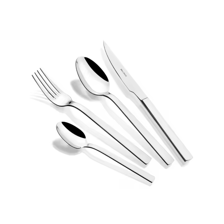 Bra - Cubertería Etna Juego de 113 Piezas, Para 12 Comensales, Acero Inoxidable, Apta Lavavajillas, Acabado Pulido Brillante - 1