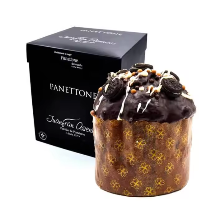 Panettone Cubierto y Relleno De Chocolate Blanco Juanfran Asencio 520gr. España 52.2 cl. º - 1