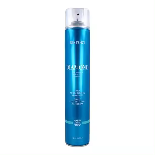 Risfort Spray Laca Diamond Profesional Brillante, Fijación Extra Fuerte 750ml - 1