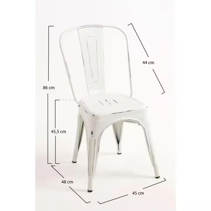 Regalos Miguel - Sillas Comedor - Silla Torix Vintage - Blanco vintage - 1