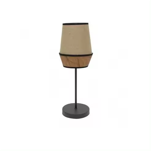 FABRILAMP Lámpara de Mesa Sobremesa Campana 1xe14 Saco/marron 45x15x15 Cm - Diseño Elegante - 1