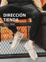 Zapatos De Lona Para Hombre Casual Transpirables Zapatos Planos Slip-On Talla Grande Hasta 47 Zapatos De Conducción Sin Tapa Anteojos - details 5