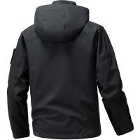 Chaqueta De Camping Impermeable Para Hombres Capucha Cremallera Cargo Windbreaker Ligera Para Primavera Y Otoño Exterior - details 10
