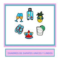 10-100Pcs Encantos De Zapatos Para Verano Accesorios Para Decorar Zapatos Y Llaveros De Playa Bolsos De Playa Hechos De PVC - details 1
