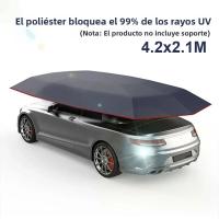 Carpa Para Coche Exterior Azul 4.2x2.1M Cubierta De Sombra Para Vehículo Tejido De Oxford Poliéster Sin Base - details 3