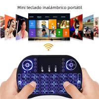 Teclado Inalámbrico Mini Con Mouse De Aire 2.4G Y Touchpad Para PC Android TV Box Backlit Multicolor Soporte Para Ruso Francés Español Inglés - details 3