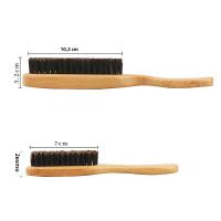 Cepillo De Limpieza Para Barba Con Mango De Madera Y Pelo De Cebo Anti Estático Herramienta De Peinado Para Hombres Cepillo De Afeitar Para Peluquero - details 6