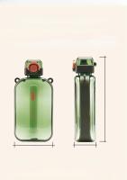 Botella De Agua Deportiva De Viaje Transparente Y Plana De 750ML Con Correa Ajustable Diseño Elegante Y Delgado Para Camping Y Deportes - details 15