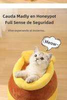 Casa De Gato Four Seasons Plush Mat Almohadilla De Gato Pequeño Forma De Jarra De Miel Cesta De Mascotas Accesorios Para Mascotas - details 4