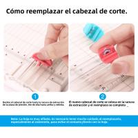 Cortadora De Papel Portátil KW-trio 12.6 Pulgadas Con Cabeza De Corte De Línea De Plegado Y Borde Recto Para Artesanía De Escritorio - details 1