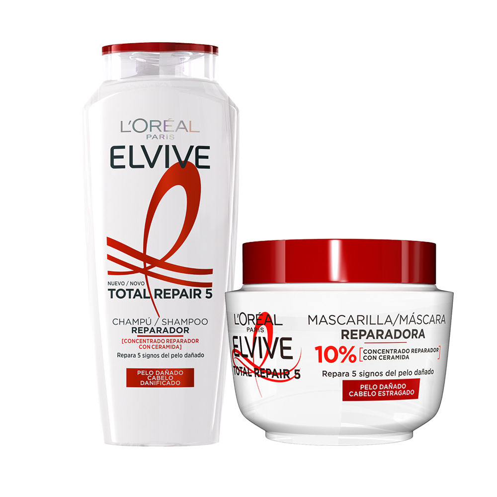 L'Oréal Paris | Elvive Total Repair 5 Champú Reparador Para El Pelo Dañado 2x400ml