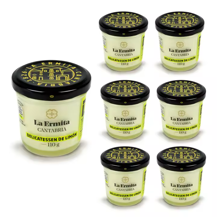 LA ERMITA Delicatessen de Limón – Postre Cremoso con Yogur y Queso, Sin Gluten, 110 g - 1