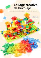 Juguetes Educativos Para Niños 168-336PCS Pista De Maze Con Bolas Y Bloques Deslizadores DIY De Crea Tu Propia Carrera Con Plástico Seguro - details 2