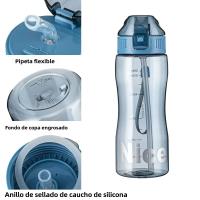 Botella De Agua Plástica Con Tapa Para Beber Portátil Taza De Deporte Para Café Y Té Herramientas De Cocina Botella De Agua Para Niños Para Escuela - details 7