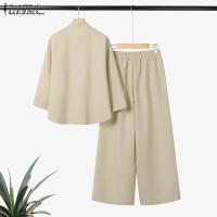 Conjunto De Traje Elegante Para Mujer ZANZEA Otoño 2 Piezas Camisa De Manga Larga Y Pantalones Regular Para Trabajo Y Casual - details 6