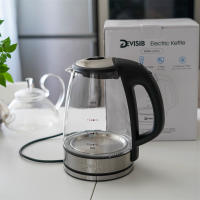 Hervidor Eléctrico DEVISIB 2L 2200W Con Indicador LED Filtro Removible Cuerpo De Vidrio Ideal Para Té Y Café Boil Water - details 9
