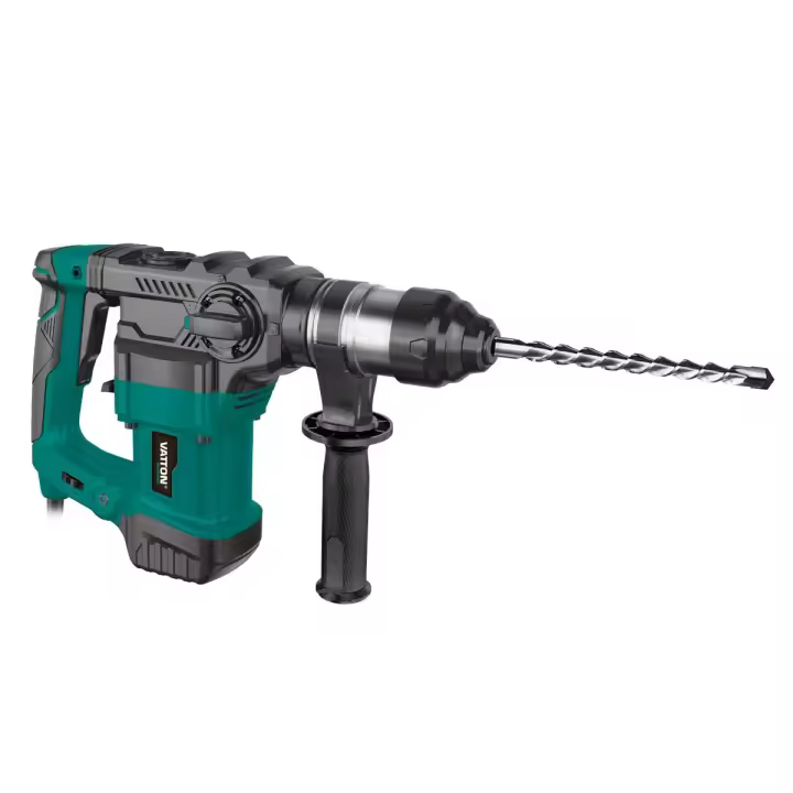 Martillo demoledor Vtatton con 1500W de potencia con sistema de anclaje rápido SDS - Incluye maletín y diferentes accesorios. - 1