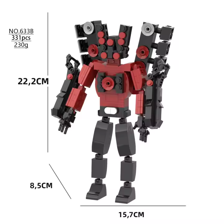Bloques De Construcción MOC Skibidi Toilet Speaker Titan Modelo Juguete De Plástico Para Niños Regalo De Navidad Y Cumpleaños - 1