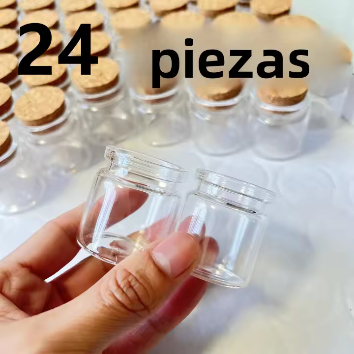 Botellas De Vidrio Pequeñas Con Tapa De Goma 25ml 12/24/36 Pcs Para Decoración Del Hogar Y DIY Botellas De Sueños Para Bodas - 1