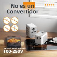 TESSAN Adaptador De Viaje Universal Con USB Y Tipo C Cargador De Pared Todoterreno Para Viaje En EU UK AUS Adaptador De Enchufe Estándar Con Protección Contra Sobrecargas - details 4