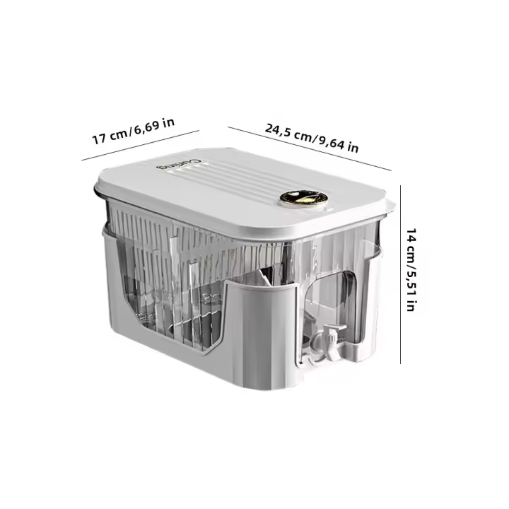 Cacerola Fría De 5L Con Grifo Y Soporte Dispensador De Bebida Plástico Para Casa Cocina Camping Fiesta Color Blanco / Rojo / Azul - 1