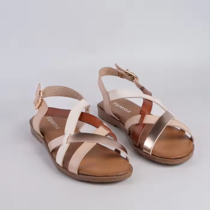 SANDALIA MUJER BEIGE 55046 - 1