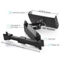 Soporte De Teléfono Móvil Para Coche Compatible Con iPad Rotativo De 360 Grados Flexible Soporte De Tablet Para Asiento Trasero De Coche Compatible Con Dispositivos De 4-11 Pulgadas - details 6