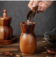 Juego De Molinillos De Pimienta Y Sal De Madera Manuales Con Base Molinillo De Pimienta Multifuncional Caja De Condimentos Herramientas De Cocina - details 11