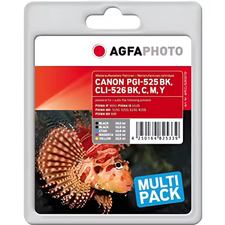 Agfaphoto pgi-525 bk cli-526 b/c/m/y bonus pack - 1