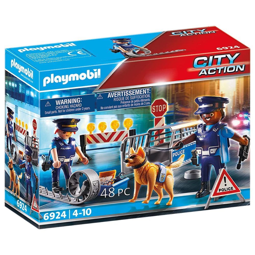 PLAYMOBIL control de policía con perro City Action (6924) figuras policías