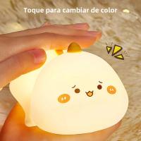 Lámpara Nocturna De Silicona Dinosaurio Luz De Noche Animal Toque Sensor Para Dormitorio Niños Niñas Niños Regalo De Cumpleaños Decoración De Camping - details 1
