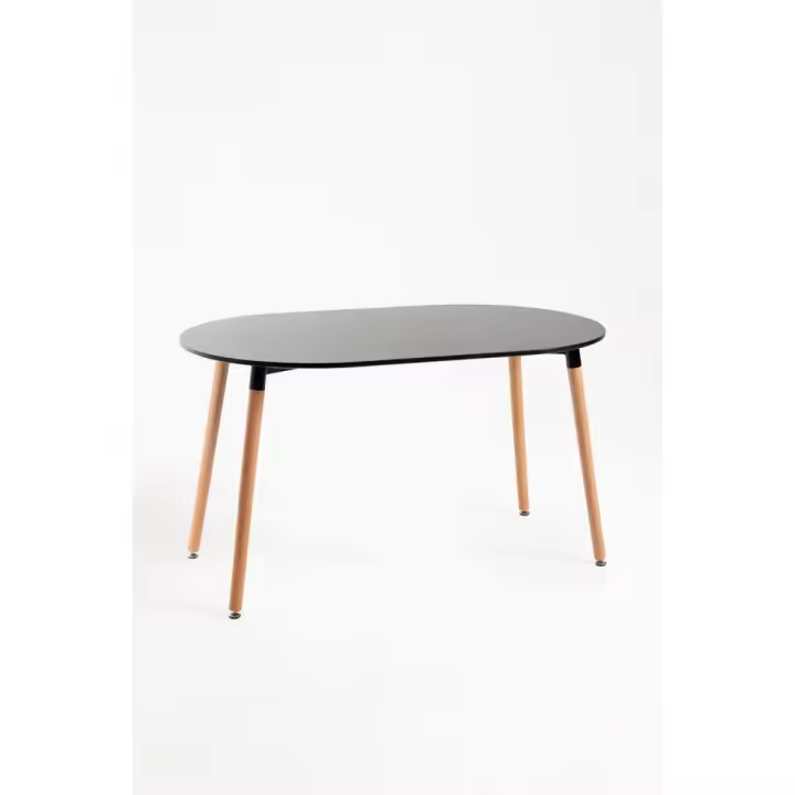 Regalos Miguel - Estilo Nórdico - Mesa Tower Ovalada 130 x 80 cm - Negro - 1
