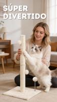 PETOO,Poste rascador XXL para gatos 40x40x83 cm – Rascador resistente con base estable, ideal para arañar, estirarse y cuidar las uñas de tu gato - details 3