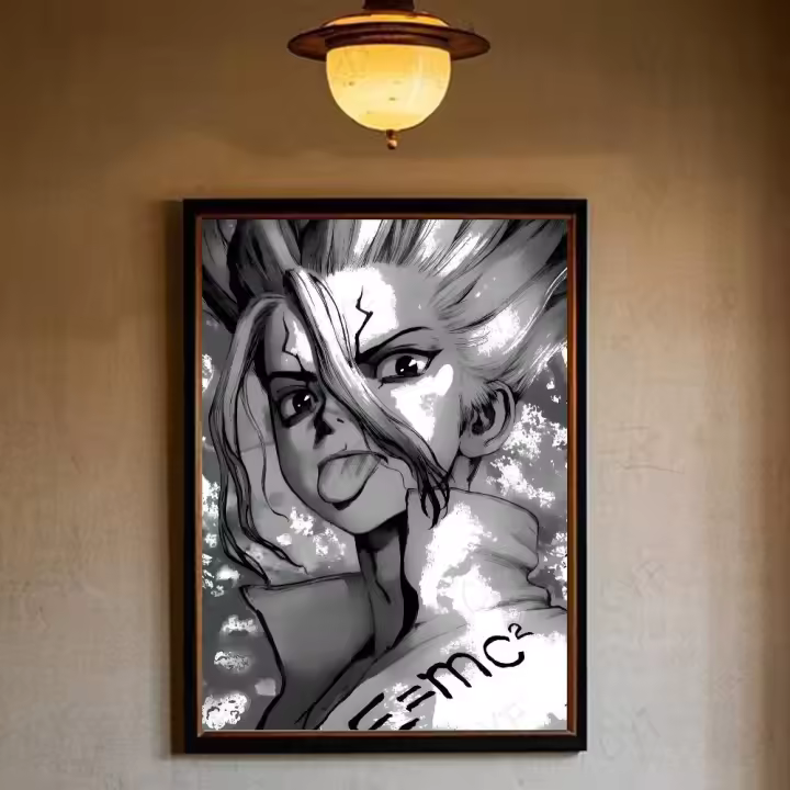 Póster De Anime Clásico Dr Stone HD Arte Para Decoración De Pared Resistente Al Agua Para Sala De Estar Dormitorio Bar Aesthetic - 1