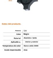 Lámpara De Pared LED12W Impermeable Para Exterior Iluminación De 4 Lados Para Jardín Y Exterior Decoración De Pared - details 1